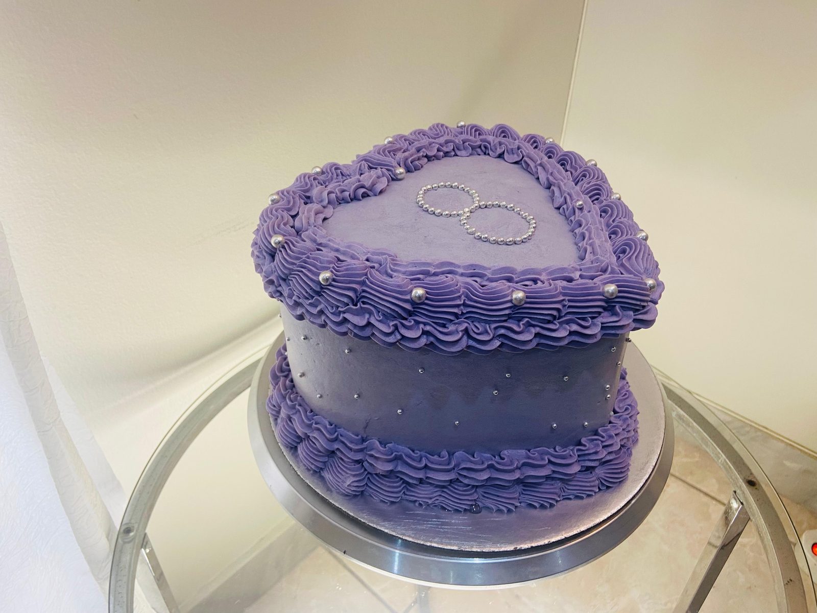 Gâteau cœur violet